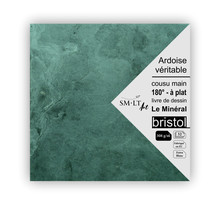 Livre de dessin Ardoise Le Minéral Papier Bristol 20x20cm 308gsm - SM-LT