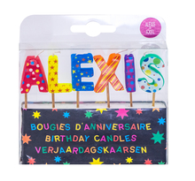 Bougies d'anniversaire Alexis et Axel