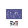 Plaque de maison Family personnalisée avec 5 membres pour boite aux lettres - Format 12x8 cm - Couleur violette