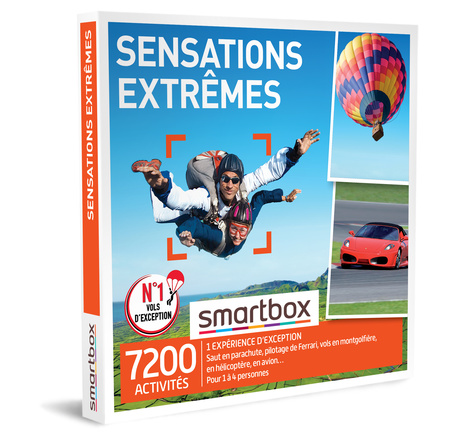 SMARTBOX - Coffret Cadeau - Sensations
extrêmes - 7200 expériences extrêmes : saut en parachute, pilotage de Ferrari ou vol en hélicoptère