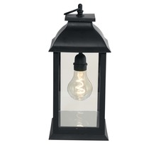 Luxform Lampe de table à LED à piles Black Lantern Lumière A60