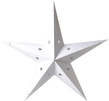 Étoile en papier blanche 70cm motifs étoiles