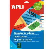 Paquet de 20 étiquettes210X297 bleues APLI