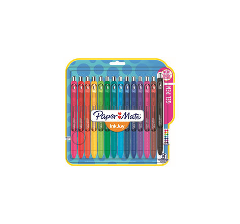 Paper mate inkjoy gel - 14 stylos à encre gel - assortiment de couleurs - pointe moyenne 0.7mm - sous blister