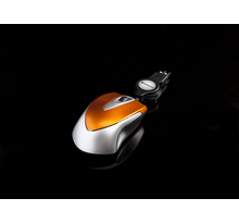 Mini Souris filaire pour portable (rétractable) Verbatim Go Mini Optical Travel (orange)
