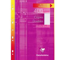 400 pages de copies doubles 5x5 A4 (210 x 297 mm) Blanc 90g/m² (paquet 200 unités)