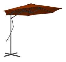Vidaxl parasol d'extérieur avec mât en acier terre cuite 300x230 cm
