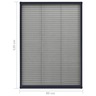 Vidaxl moustiquaire plissée pour fenêtre aluminium anthracite 80x120cm