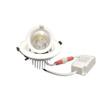 Spot LED Rond Encastrable Orientable BLANC 10W - Blanc Froid 6000K - 8000K - SILAMP