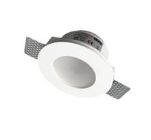 Support Spot GU10 LED Rond Blanc Ø120mm + vitre opaque - SILAMP