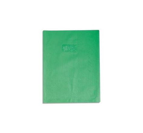 Protège-cahier Grain Cuir 20/100ème 17x22 vert clair CALLIGRAPHE