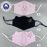 Kit 9 Masques Tissu Enfant Catégorie 1 Lavable x30 Fille