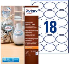 360 etiquettes enlevables ovales - l7101rev-20