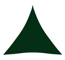 Vidaxl voile de parasol tissu oxford triangulaire 4x4x4 m vert foncé