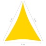 vidaXL Voile de parasol Tissu Oxford triangulaire 4x5x5 m Jaune