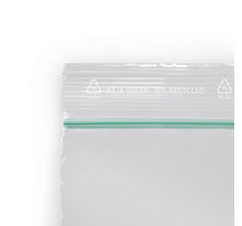 Sachet plastique zip 50% recyclé transparent 100 microns RAJA 4 x 6 cm  (colis de 500)