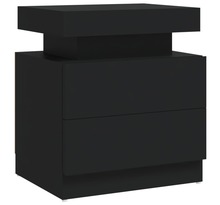 Vidaxl table de chevet noir 45x35x52 cm aggloméré
