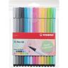 Pochette de 15 feutres de coloriage Pen 68 - coloris pastel assortis x 10 STABILO
