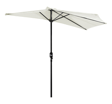 Demi parasol  parasol de balcon 5 entretoises métal polyester 2 69L x 1 38l x 2 36H m crème