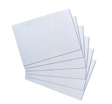 Paquet de 100 fiches bristol, format A4, lignées, blanc HERLITZ