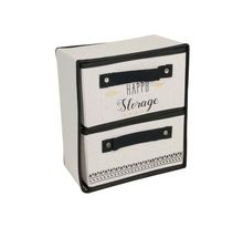 Rangement pliable 2 tiroirs message happy storage