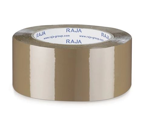 Ruban adhésif polypropylène havane RAJA Résistant, 32 microns 75 mm x 66 m (colis de 24)