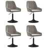 Vidaxl chaises pivotantes de salle à manger 4 pièces gris clair velours