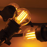 Guirlande guinguette led noire  x10 ampoules vintage e27 incluses  5m extensible