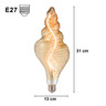 Ampoule e27 led filament 8w coquille - silamp