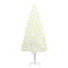 vidaXL Arbre de Noël artificiel pré-éclairé blanc 150 cm