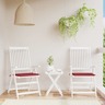 vidaXL Coussins de chaise de jardin 2 Pièces rouge bordeaux 40x40x3 cm