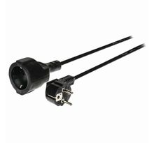 NEDIS Power Cable - Schuko Male Angled - Schuko Female - 2.0 m - Noir