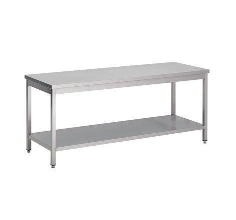 Table inox professionnelle avec etagère basse - gamme 600 - gastro m - 1000x600 x600xmm