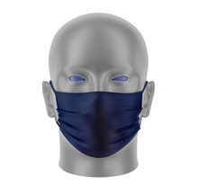 Masque Bandeau - Uni - Bleu - Taille S - Masque tissu lavable 50 fois