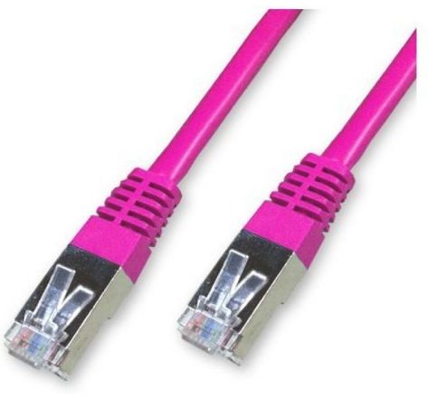 Câble/Cordon réseau RJ45 Catégorie 6 FTP (F/UTP) Droit 20m (Rose)