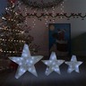 vidaXL Étoile de décoration de Noël 3Pièces Blanc LED Extérieur Intérieur