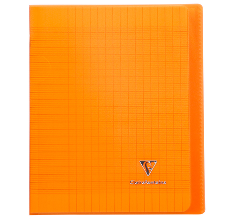 Cahier Protège-cahier Koverbook Piqué Polypro 17x22cm 96p séyès Orange Transpa... CLAIREFONTAINE
