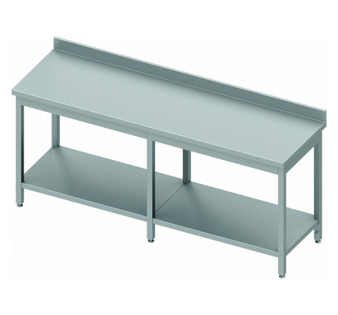 Table inox professionnelle avec renfort - profondeur 600 - stalgast - 2000x600 x600xmm