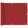 Vidaxl écran de balcon rouge 75x600 cm tissu oxford