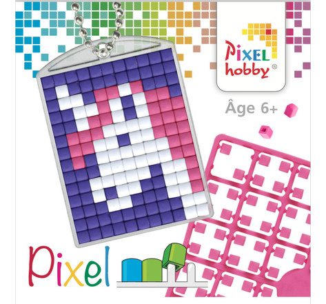 Pixel kit créatif porte-clé 4x3cm licorne