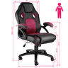 Tectake Chaise gamer MIKE - noir/rouge bordeaux