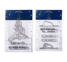 8 Tampons transparents Le Petit Prince Messages et Boa
