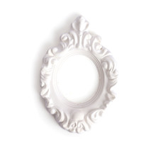 Mini cadre en plâtre ovale baroque