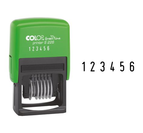 Tampon numéroteur Printer Green Line S 226