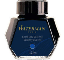 WATERMAN encre pour Stylo plume, couleur Bleu Sérénité, flacon 50 ml