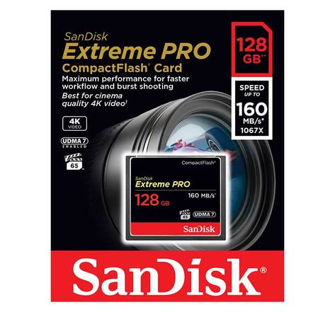Sandisk carte mémoire extreme pro compactflash 128 go