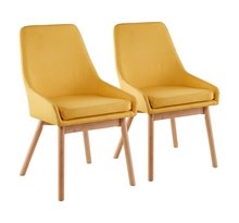 Lot de 2 chaises "tamiko" - jaune
