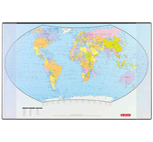 Sous-main avec carte politique du monde (en Anglais) 680 x 440 mm HERLITZ
