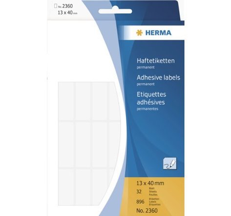 Étiquettes multi-usage, 13 x 40mm, blanc pack de 896 herma