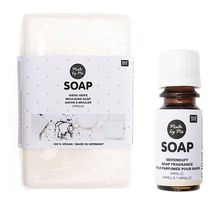 Savon à mouler opaque 100  vegan 250 g + huile parfumée vanille